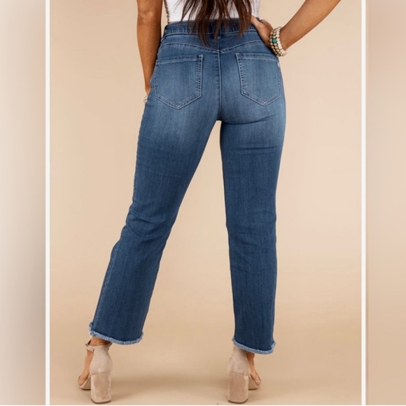 Democracy “AB”Solution Jeans Size 22W High Rise Cropped Itty Bitty Flare Cuffed - Picture 2 of 13